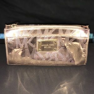 NWOT Michael Kors embossed soft makeup case